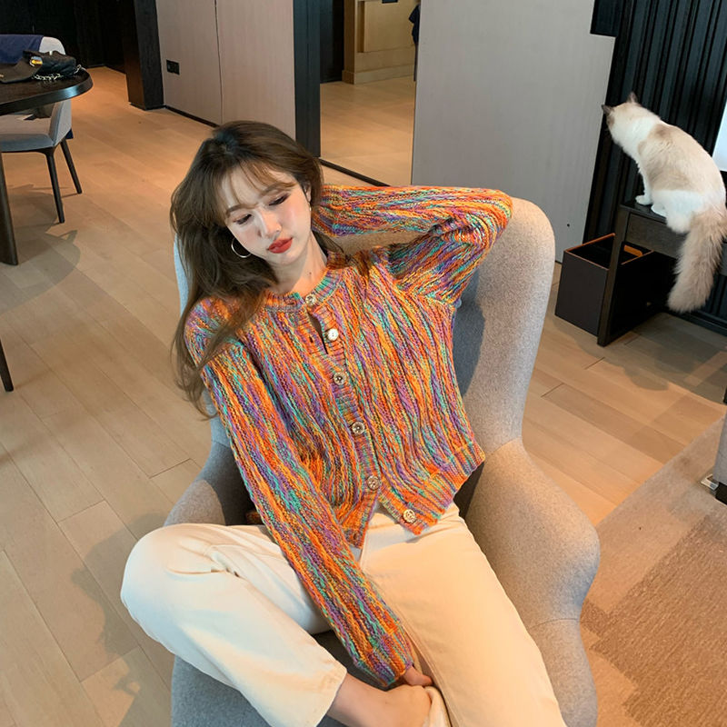 Áo khoác cardigan dệt kim tay dài nhiều màu phong cách Hàn Quốc thời trang cho nữ