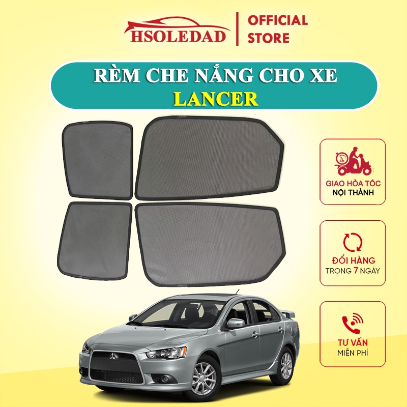 Rèm che nắng nam châm cho xe Mitsubishi Lancer, bộ 4 tấm cho 4 cửa, hàng loại 1 cao cấp nhất, vừa khít kính