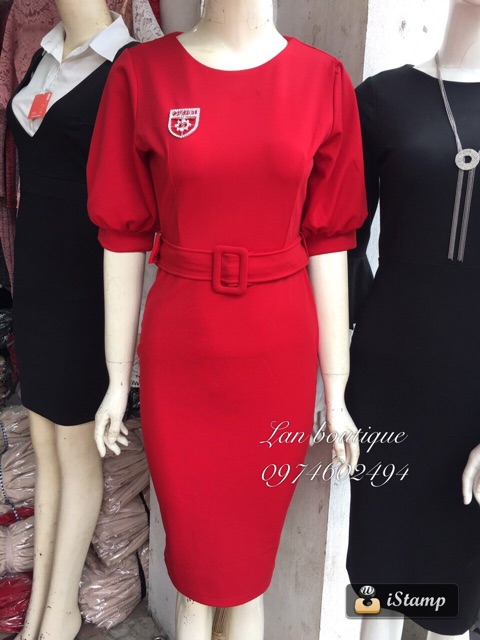 Váy body tay bồng