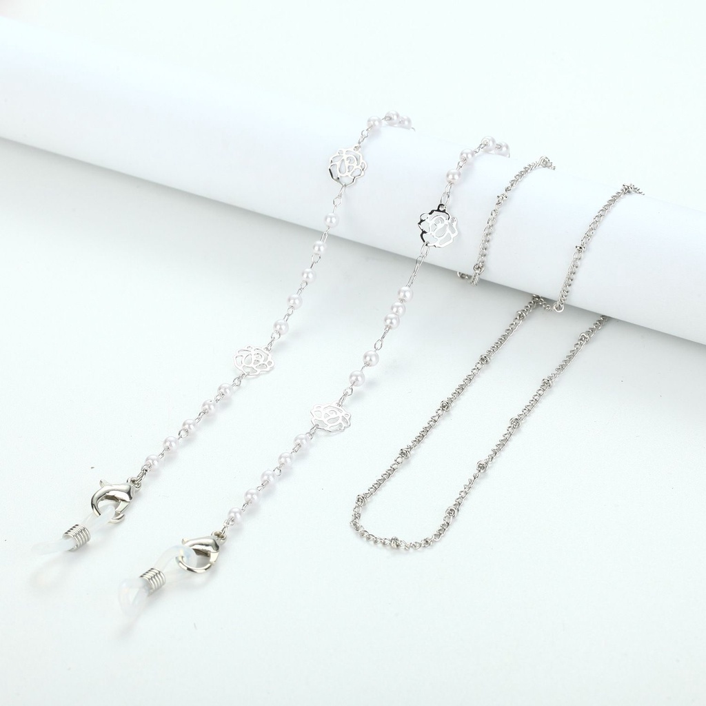 Dây đeo mắt kính đính ngọc trai giả thời trang nữ