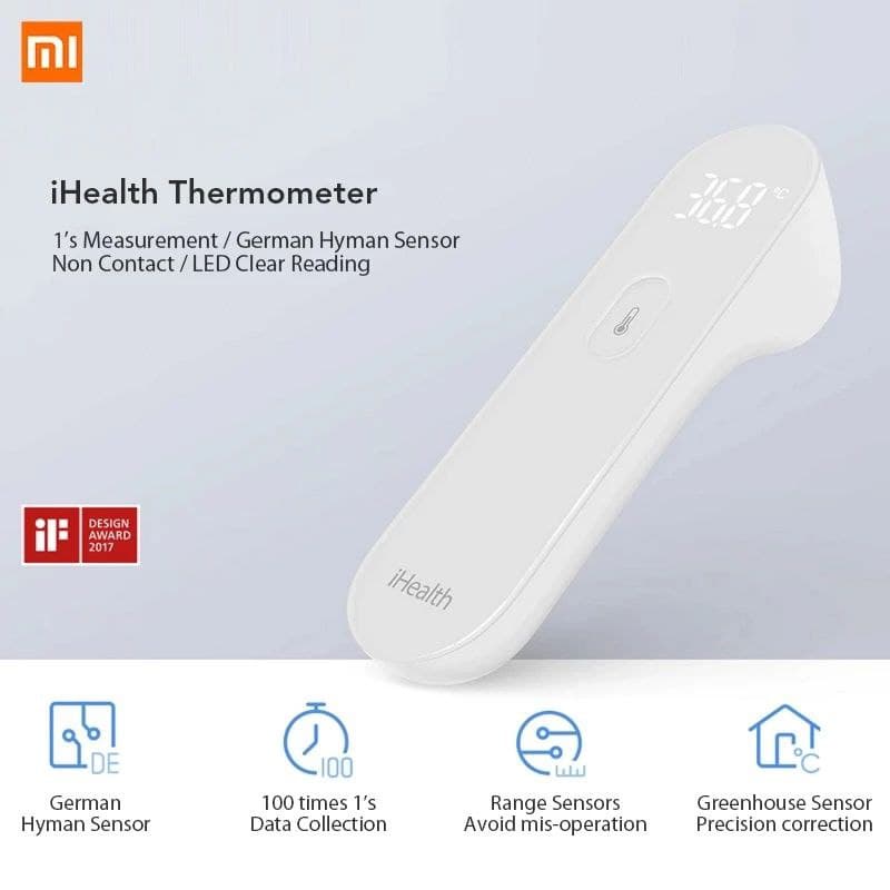 Nhiệt kế hồng ngoại đo không tiếp xúc Xiaomi iHealth - Nhiệt kế điện tử Xiaomi Mijia iHealth