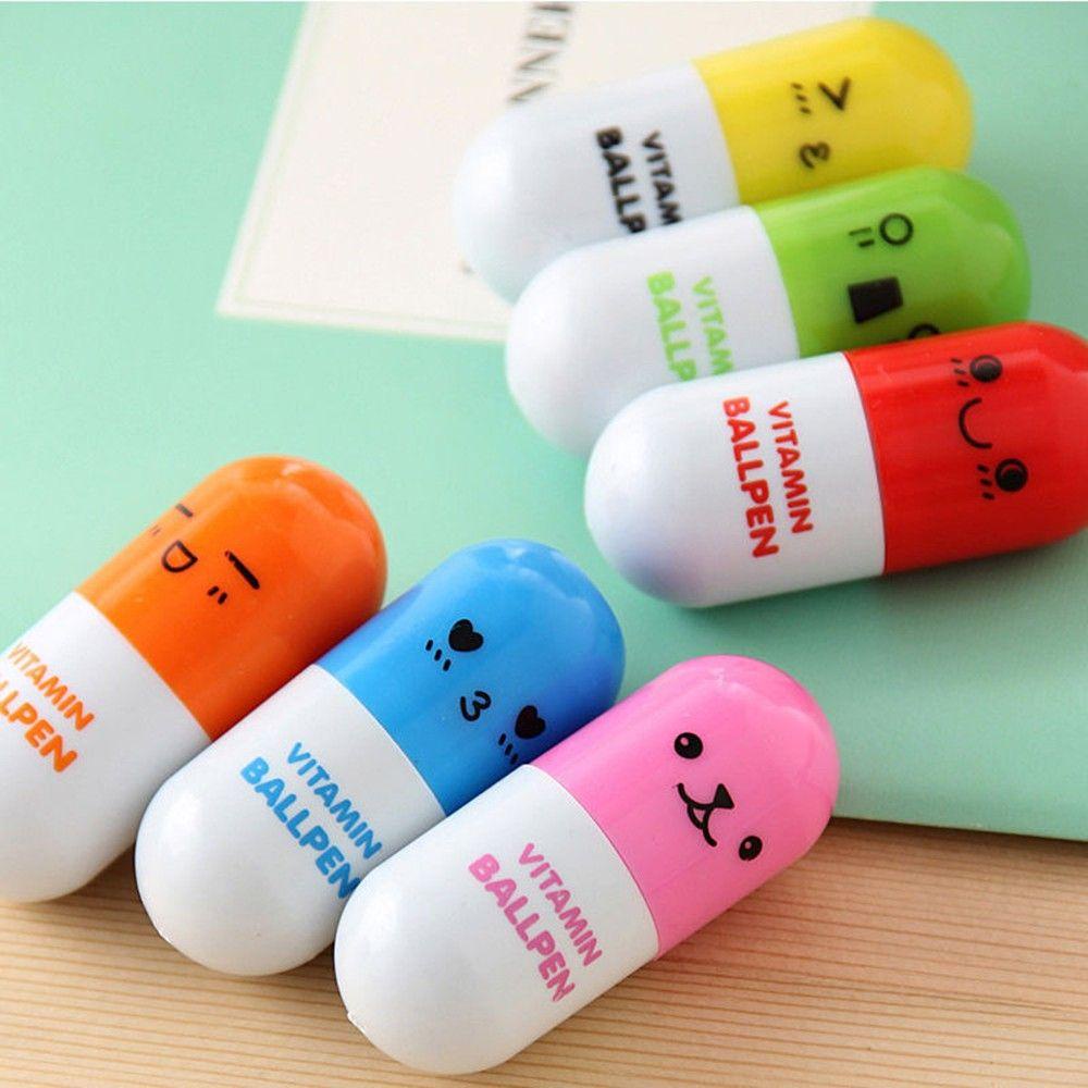 Bộ 2 Bút Bi Có Nắp Đậy Kiểu Dáng Dễ Thương Cho Học Sinh