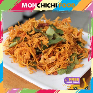 Khô gà hương chanh xé sợi Ăn vặt Chú Béo túi 100g - Monchichi Food