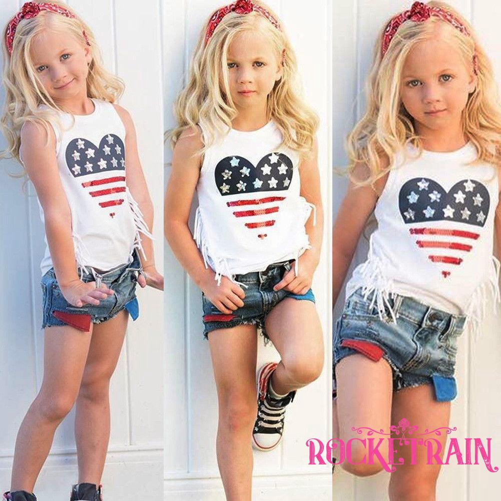 Bộ áo sát nách + quần ngắn mùa hè cho bé gái