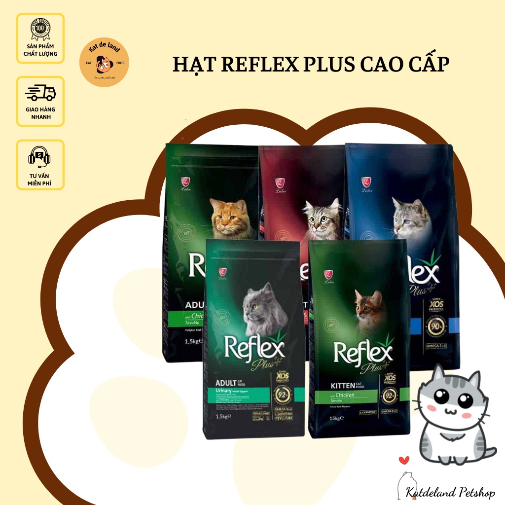 Thức ăn cho mèo Reflex plus 1,5 kg - Hạt cho mèo cao cấp - Kat de land shop