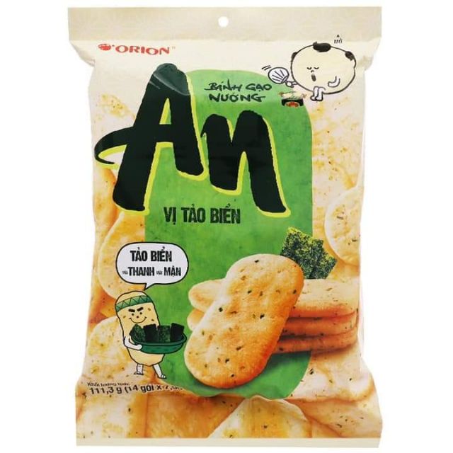Combo 5 túi bánh gạo nướng AN. có 2 vị tự nhiên và tảo biển