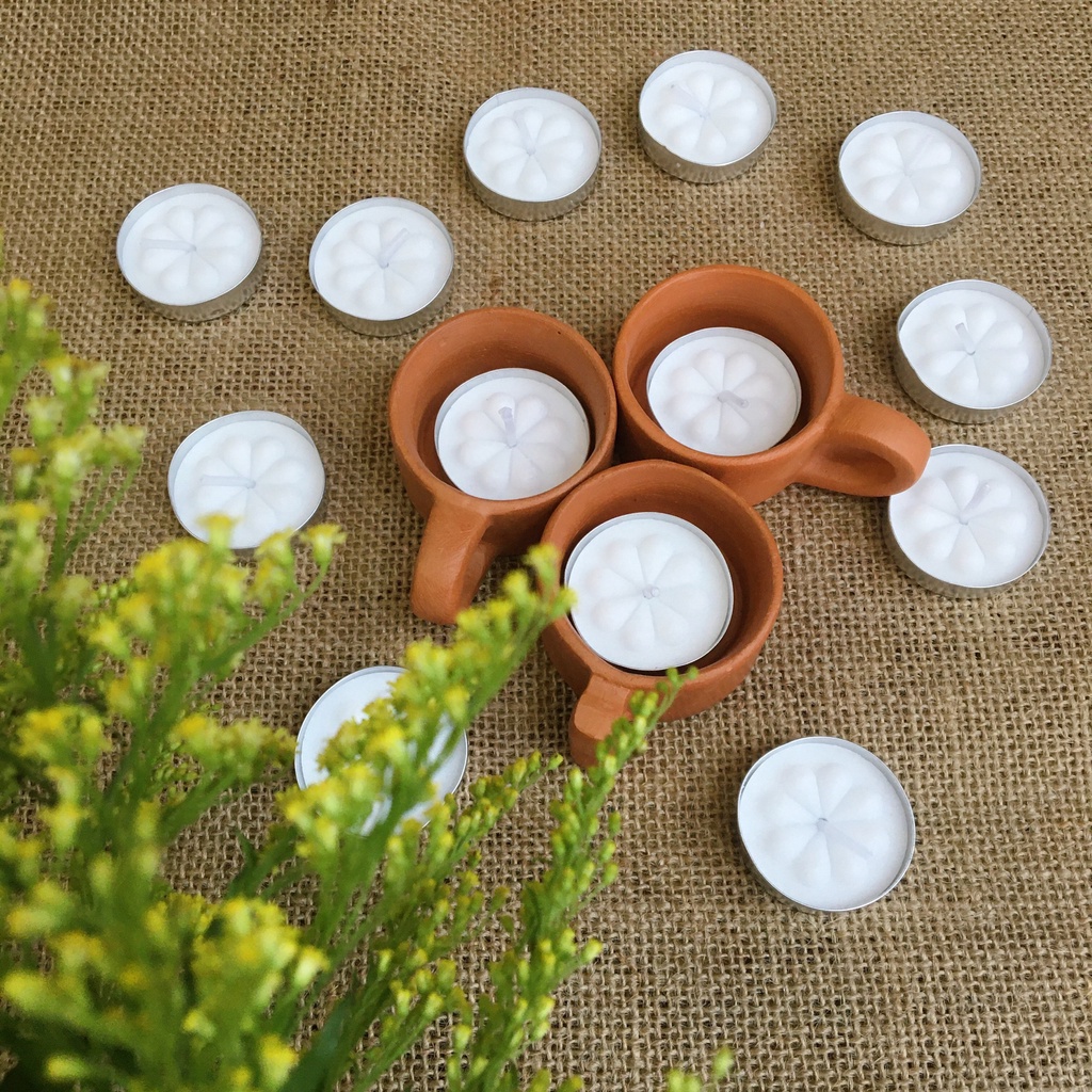 Set Ly + Nến Green Farm nến kèm ly an toàn khi xông, đốt.