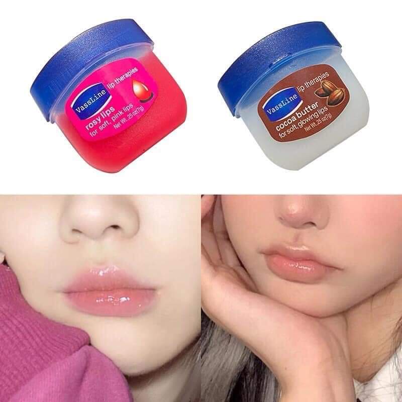 Sáp Dưỡng Môi Vaseline Lip Therapy Rosy Lip (7g) - tẩy da chết, dưỡng ẩm môi và  làm hồng môi