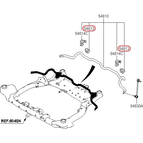 Cao su cân bằng trước KIA Forte, Cerato | 548132H000
