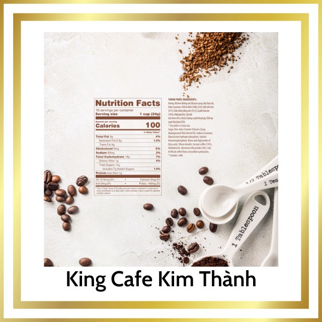 Cà phê sữa hòa tan King Coffee Cafe Sữa_Túi 50 gói_1.2kg | BigBuy360 - bigbuy360.vn