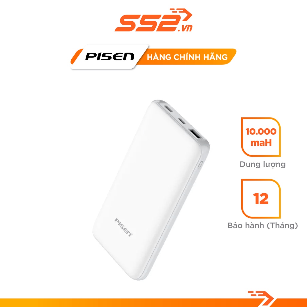 Sạc Dự Phòng Pisen ZO 10000mAh - Ultra (TS-DS66) - Bảo Hành Chính Hãng