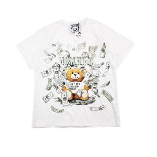 Áo Thun Tay Ngắn In Logo Moschino Cho Cặp Đôi