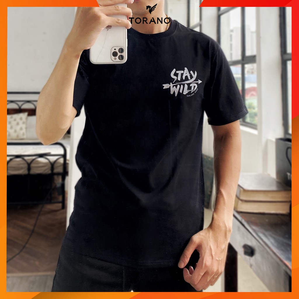 Áo thun nam cổ tròn in hình TORANO Stay Wild TS407, áo phông cotton silky nhẹ, mềm, hình in sắc nét không nhàu phai | BigBuy360 - bigbuy360.vn