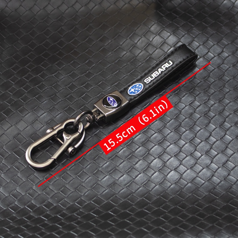 1 Móc Khóa Dây Da PU Dập Nổi Logo Xe Hơi Subaru Impreza Forester Tribeca XV BRZ