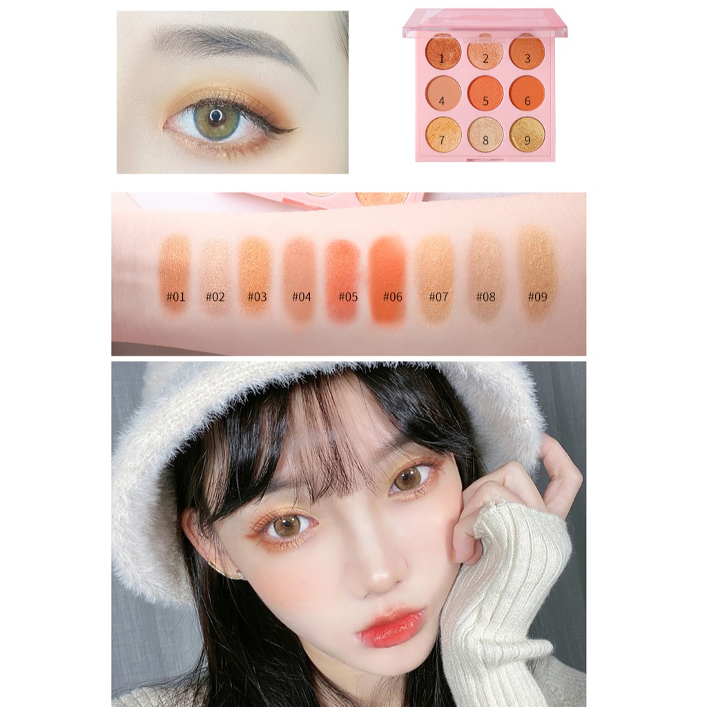 Phấn Mắt Siêu Đẹp SWEET CHEEK AND SHADOW PALTEET 9 Ô Màu NO:HR-7123