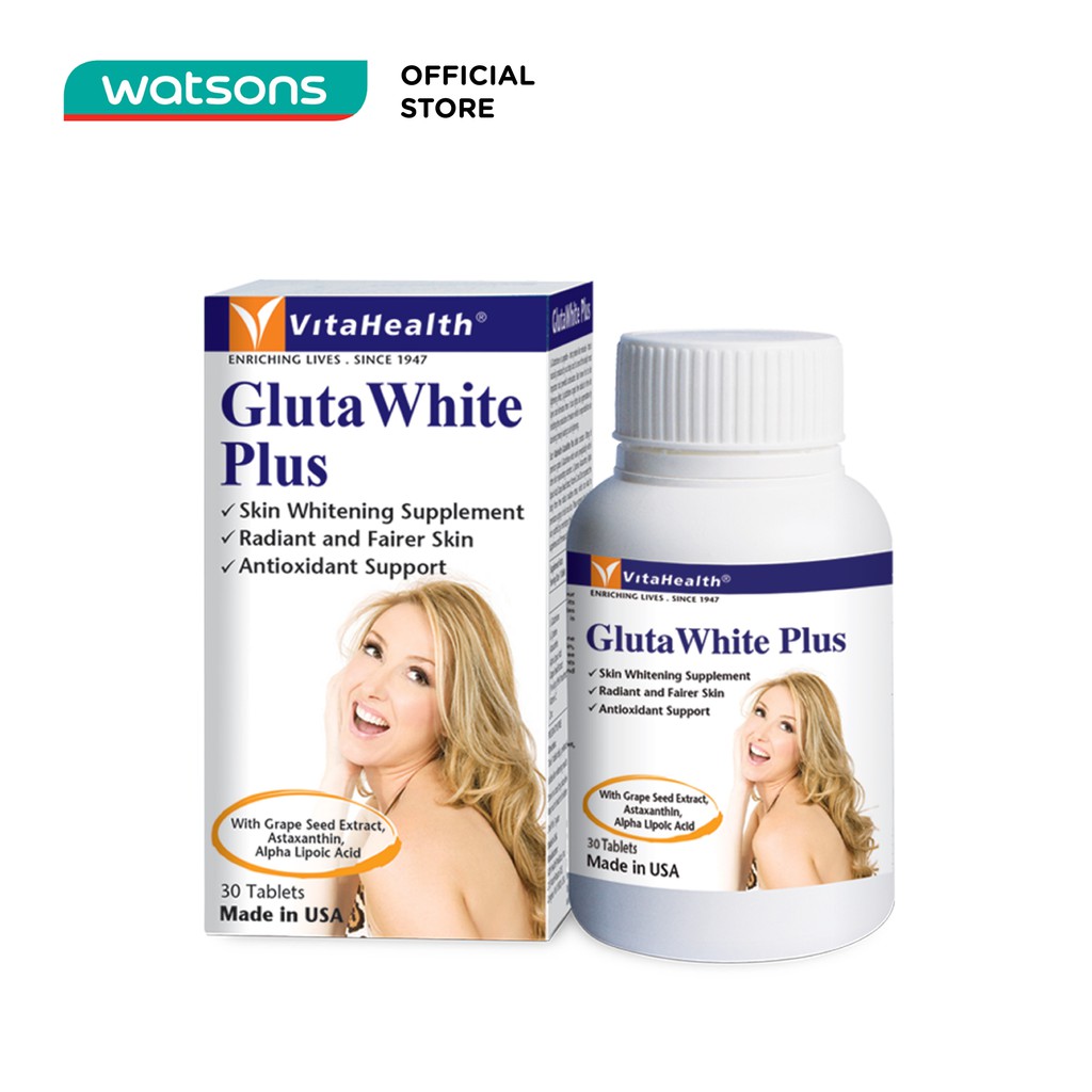 Thực Phẩm Chức Năng Vitahealth Glutawhite Plus 30 Viên/Hộp