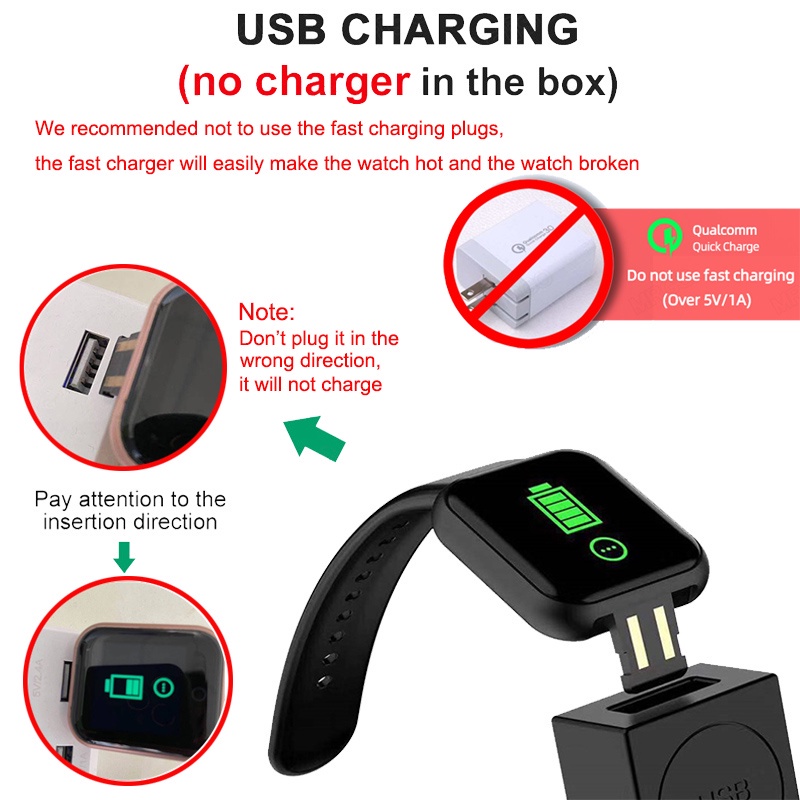 Đồng Hồ Thông Minh Y68 Kết Nối Bluetooth Có Cổng USB