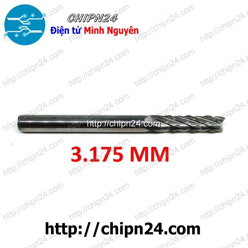 [1 CÂY] Mũi phay mạch in CNC 3.175mm