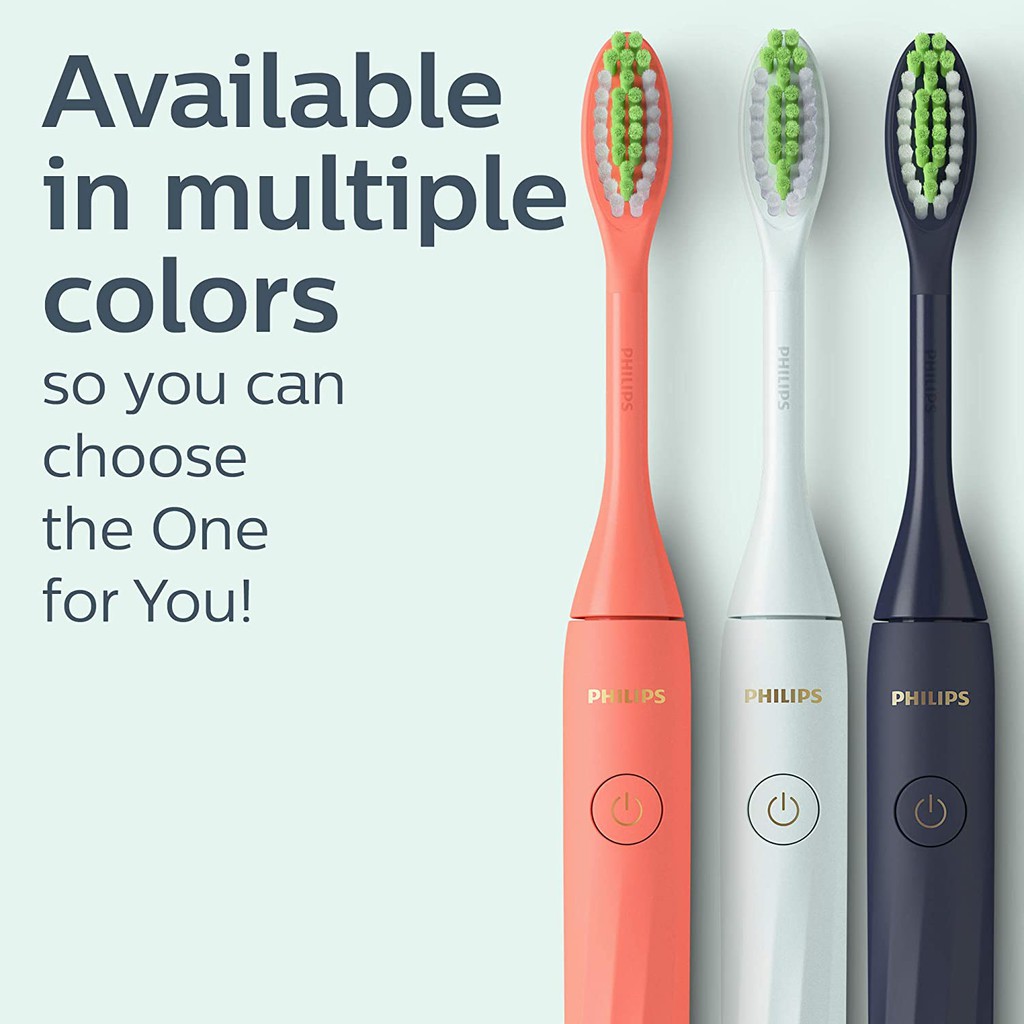 Bàn chải Pin Philips One by Sonicare pin AAA, mẫu mới 2020 [Hàng Mỹ]