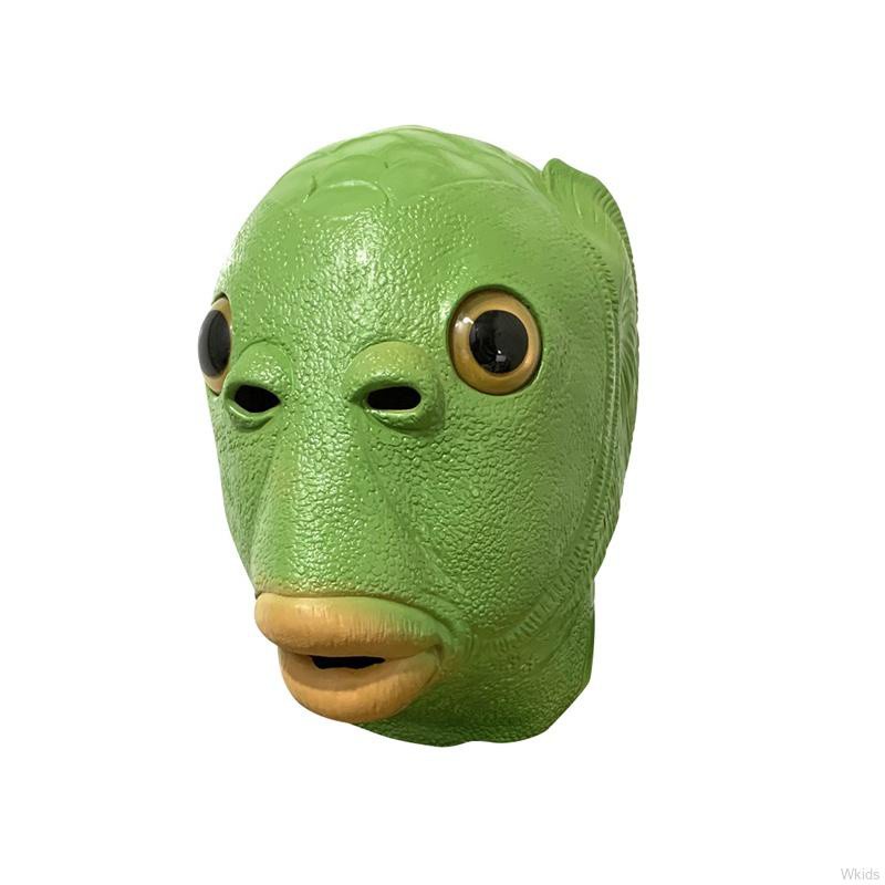 Mũ hóa trang hình đầu cá chủ đề halloween kinh dị vui nhộn