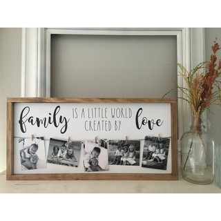 Khung treo ảnh decor trang trí FAMILY treo tường phong cách Vintage