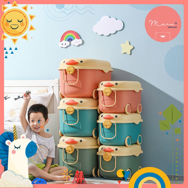 [Siêu rẻ] Bộ 3 hộp đựng đồ chơi vịt XINGU (3 màu)