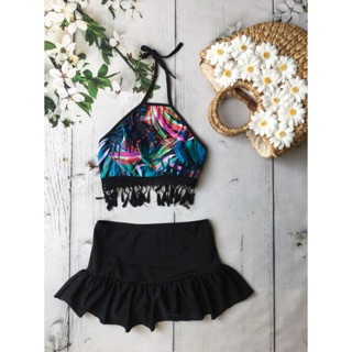 Bikini yếm thổ cẩm váy đuôi cá