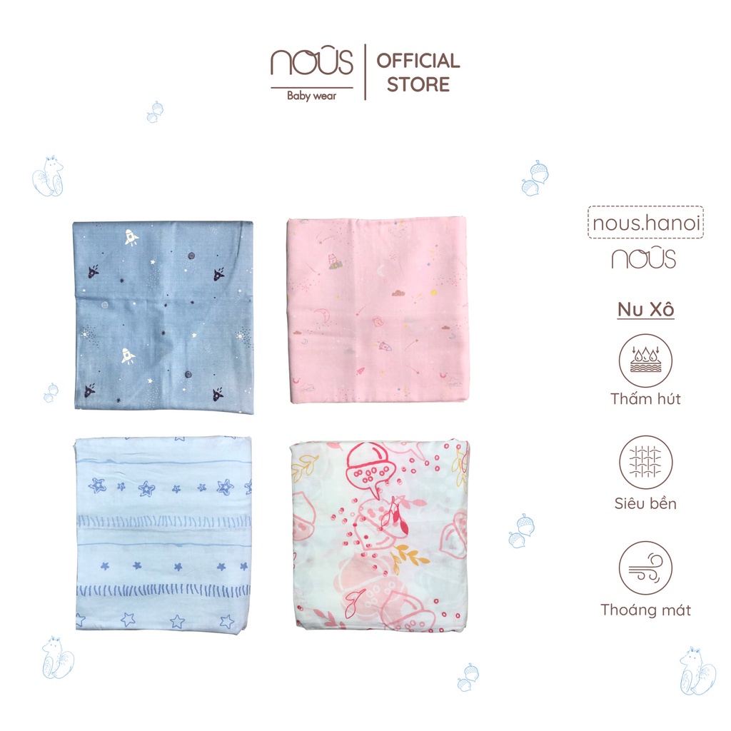NOUS Khăn xô 2 lớp đa năng họa tiết dành cho bé