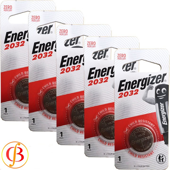 COMBO 5 Viên Pin Cr2032 Energizer 3v, Pin Cmos Lithium 3V (1 vỉ 1 viên)