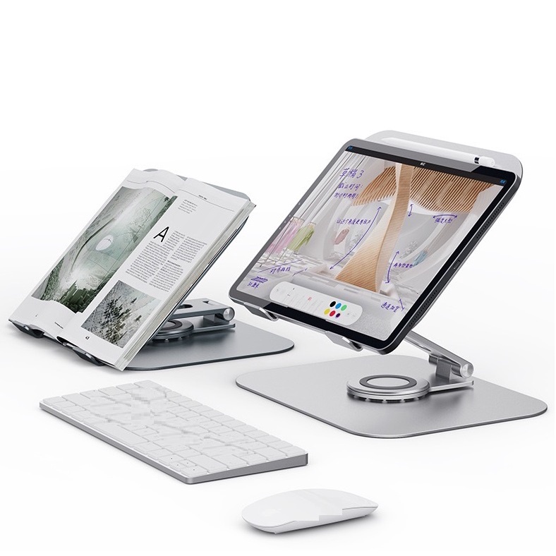 Giá đỡ nâng cao máy tính bảng, laptop chân xoay công thái học cho iPad, Macbook và tablet P61 L04 L02 Vu Studio