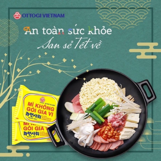 MÌ KHÔNG GÓI GIA VỊ OTTOGI 110g, mì cay, mì nấu mì cay , mì ăn lẩu, mì dùng để xào