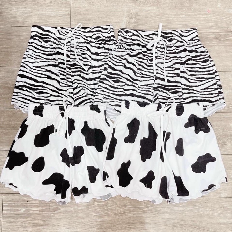 Quần Short thun xòe nhiều hoạ tiết cạp chun, Quần ngủ vải cotton mịn mát co giãn - Thảo la shop | BigBuy360 - bigbuy360.vn