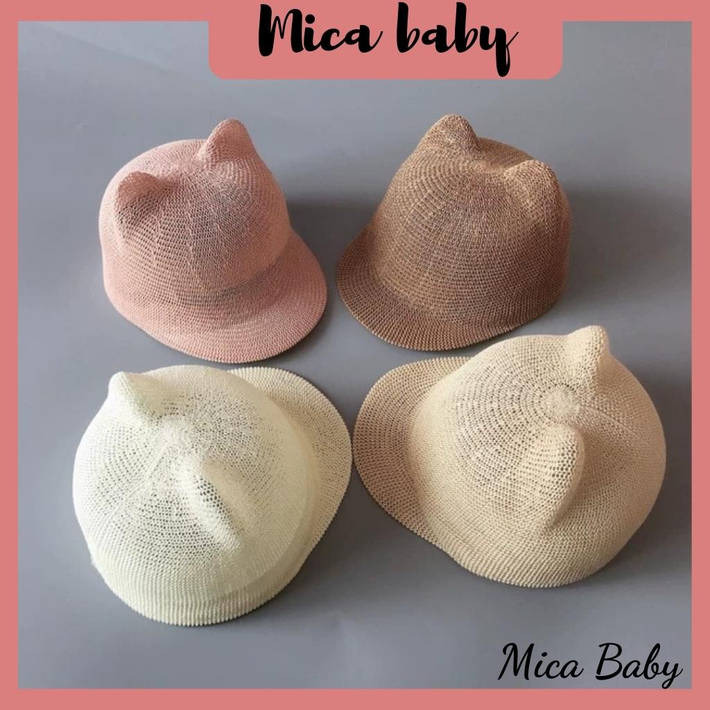 Mũ cói tai mèo đáng yêu cho bé từ 1.5-3 tuổi Mica baby MH06