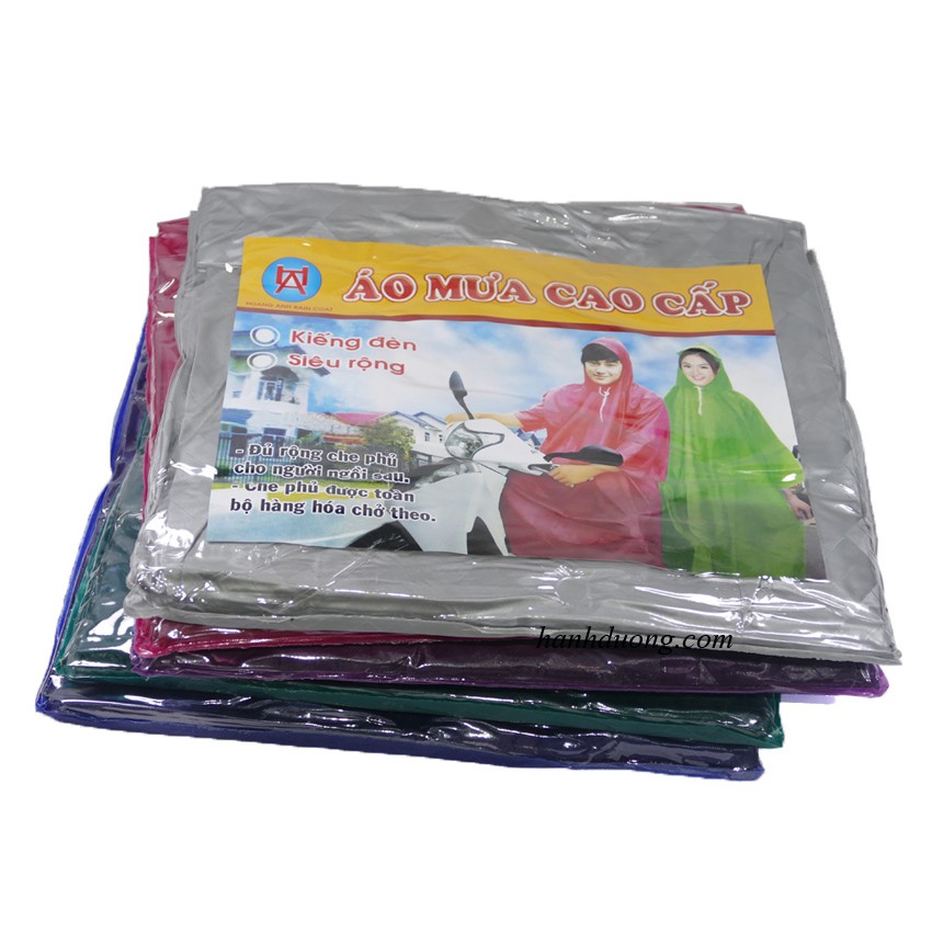 Áo mưa cánh dơi có lỗ kiếng cao cấp (Size XL) - Màu ngẫu nhiên