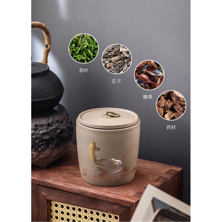 Hũ, Bình đựng trà bằng gốm Định Châu (cỡ lớn, rất khít)