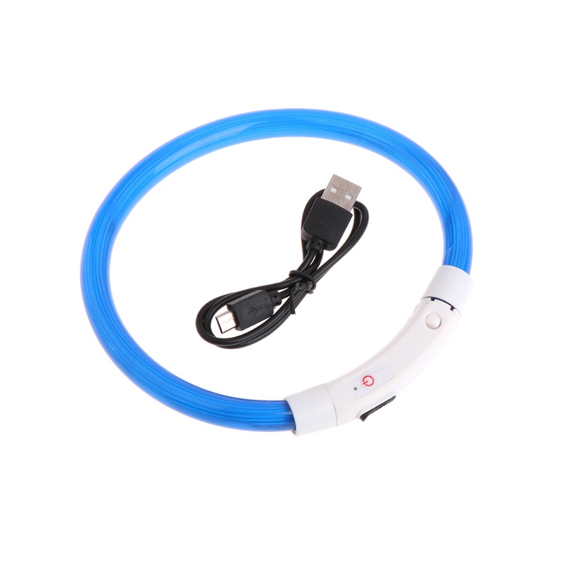 Vòng Cổ Chó Đi Dạo Phát Sáng Ban Đêm Mềm Mại Có Thể Sạc Lại