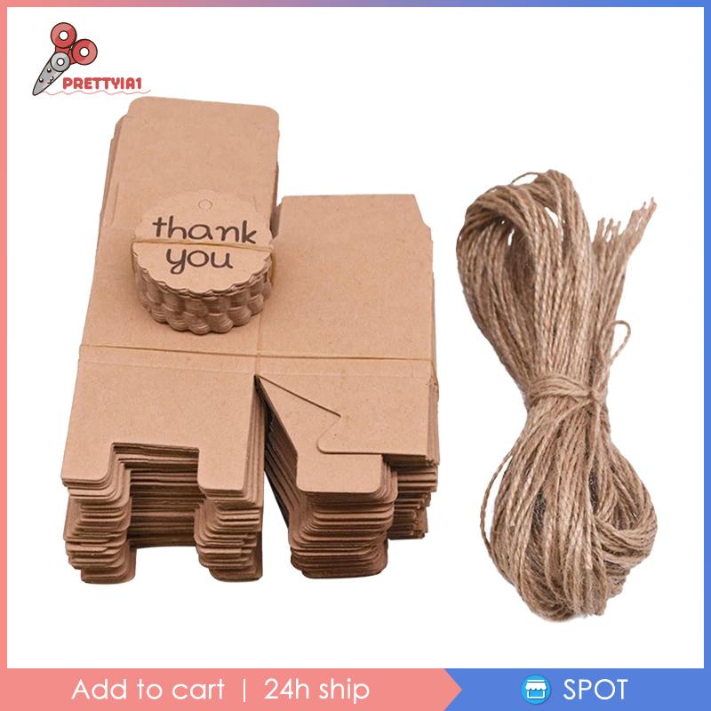 [Prettyia1] Hộp Giấy Kraft Đựng Kẹo Quà Tặng Sinh Nhật Đám Cưới Hình Gối