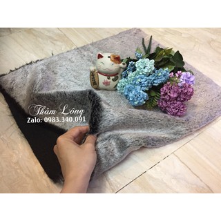 Thảm lông chụp hình Xám ngắn