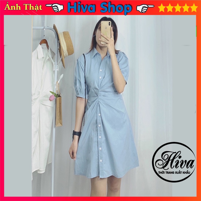 Váy trắng body cổ sơ mi ngắn chiết chun eo ulzzang bo tay cộc cúc dọc , Đầm thiết kế dự tiệc dáng dài | BigBuy360 - bigbuy360.vn