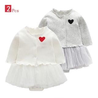 Set áo khoác + đầm xòe tutu dễ thương cho bé gái 0-12 tháng