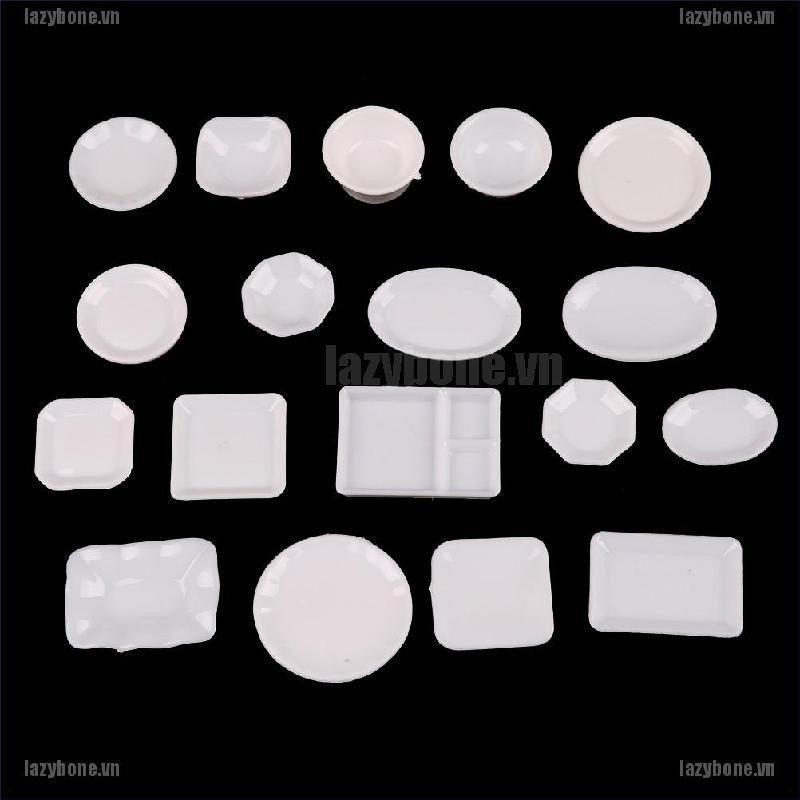 Bộ 18 Mô Hình Đĩa Nhựa Dễ Thương Cho Búp Bê Tỉ Lệ 1 / 12