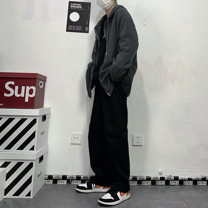 Quần Ống Rộng Nam Nữ Unisex, Quần Jean Nam Trơn Đen Form Rộng Ống Suông Vải Dày, Mix Đồ Xuống Phố Cực Dễ. | BigBuy360 - bigbuy360.vn