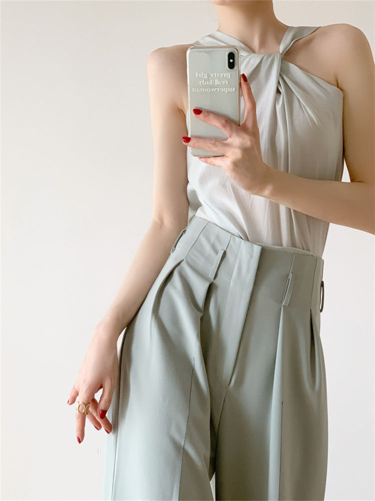 Áo kiểu thiết kế đắp chéo ngực gợi cảm