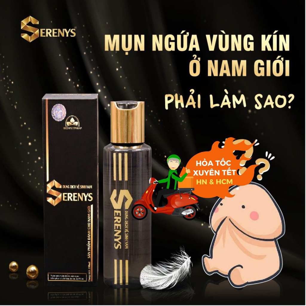 Dung dịch vệ sinh nam giới SERENYS hương nước hoa khử mùi diệt khuẩn nấm