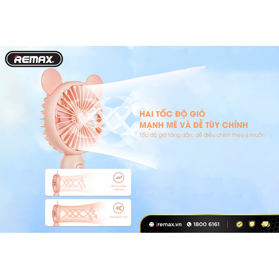 Quạt mini cầm tay thời trang Remax F41 tích hợp đèn led siêu đẹp, thích hợp với du lịch, dã ngoại, dạo phố | WebRaoVat - webraovat.net.vn