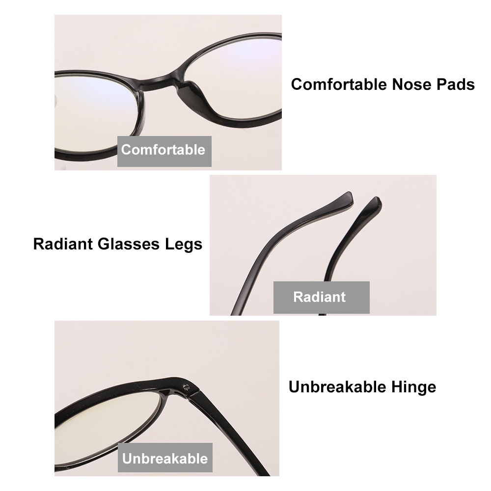 OSIER Classic TR90 Readers Glasses Round Frame Antifatigue Reading Glasses