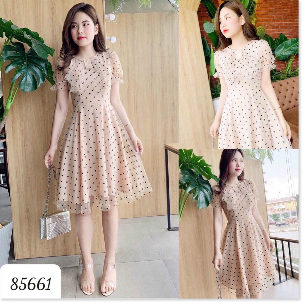 Đầm xoè lưới bi siêu sang tôn dáng cho các chị em KME FASHION