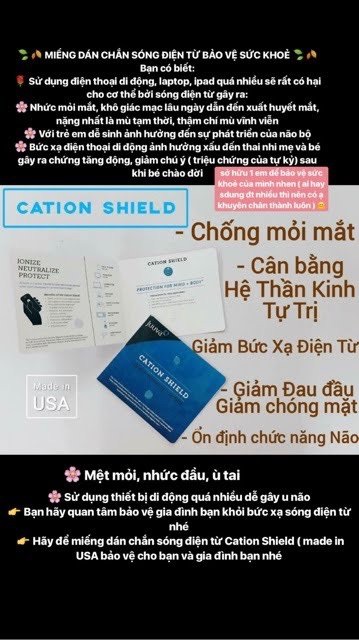 Miếng dán chắn sóng điện từ Cation Shield