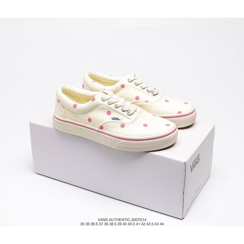 Giày Vans X Cdg Era Lx Gril Vải Canvas Họa Tiết Chấm Bi Khoét Sâu Size 35-44 Cho Nữ