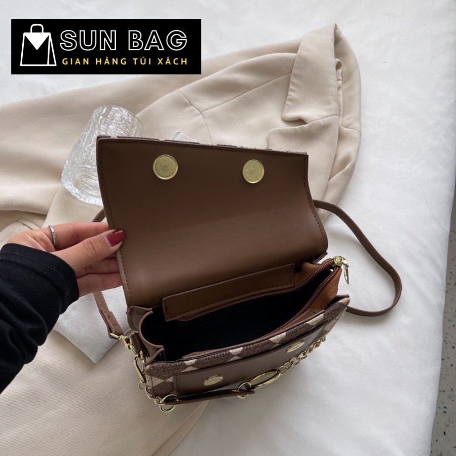 Túi xách nữ đeo chéo, đeo vai, đi chơi, đi học, dự tiệc, da cao cấp, phong cách hàn quốc size 21cm SB274